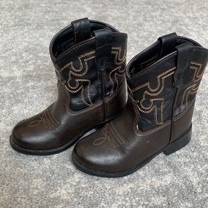Faux Leather Cowboy Boots